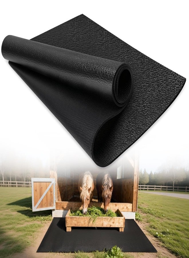 Wibeelee Rubber Horse Stall Mat, 3.7x6 Ft Stable Mat with Shock Absorption & Cushioning Waterproof Non-Slip Flooring for Horse Stalls Livestock Barn Farm Cattle Sheep & Pig Shed Easy Clean Horse Mat - Image 1